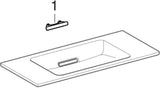 Geberit ONE Waschtisch 120x40 cm mit KeraTect und CleanDrain, weiß glänzend