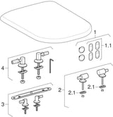GEBERIT Smyle WC-Sitz in Weiß – Duroplast, glänzend, Montage von oben