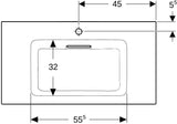 Geberit ONE Möbelwaschtisch 60x48 cm mit CleanDrain, KeraTect, ohne Überlauf, weiß