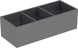 GEBERIT VariForm Schubladeneinsatz H-Unterteilung – dunkelgrau, melaminbeschichtet, 18 x 5,7 x 37,3 cm