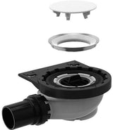 GEBERIT Duschwannenablauf für Setaplano mit Siphonhalter, Sperrwasserhöhe 50 mm, weiß-alpin