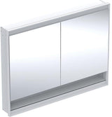 Geberit ONE Spiegelschrank mit Nische & ComfortLight, 2 Türen, 75x90x15 cm, weiß