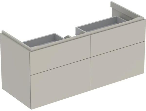 Geberit Xeno2 Unterschrank für Waschtisch, 120 cm, 4 Schubladen, weiß hochglänzend