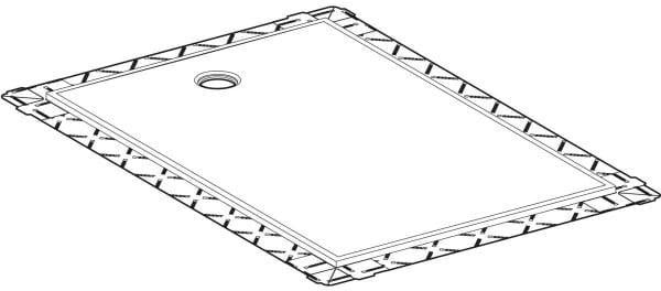 GEBERIT Setaplano Duschfläche 80 x 80 cm aus Varicor, weiß-alpin, rutschhemmend