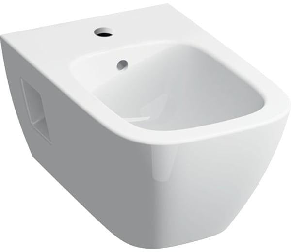 GEBERIT Renova Plan Wandbidet teilgeschlossen mit Überlauf und KeraTect Weiß