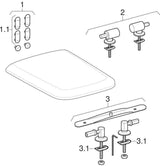 Geberit iCon Stand-WC eckig, Tiefspüler, Rimfree, wandbündig, weiß