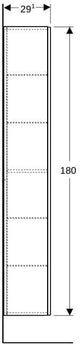 GEBERIT ONE Hochschrank 36 cm, 1 Tür, weiß hochglänzend, wandhängend, Soft-Close