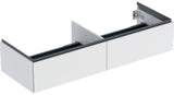 Geberit ONE Unterschrank für Aufsatzwaschtisch, 2 Schubladen, 133,2 cm, weiß hochglänzend