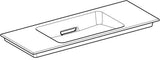 Geberit ONE Möbelwaschtisch 105x40 cm CleanDrain KeraTect weiß mit Blende chrom gebürstet