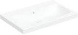 Geberit iCon Light Aufsatzwaschtisch 75x48 cm mit Hahnloch und Überlauf in Weiß