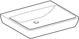 GEBERIT Renova Comfort Waschtisch barrierefrei 55x55 cm ohne Hahnloch ohne Überlauf weiß