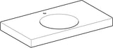 Geberit Preciosa II Waschtisch 90 cm mit Ablagefläche, weiß, mit Hahnloch