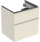 Geberit iCon Waschtischunterschrank 59,2 cm mit 2 Schubladen, weiß hochglanz – wandhängend