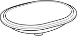 Geberit VariForm Unterbauwaschtisch elliptisch 62,5 cm weiß KeraTect ohne Hahnloch