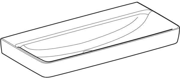 GEBERIT Renova Plan Waschtisch 55x44cm ohne Hahnloch & Überlauf, weiß – Unterbaufähig