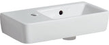GEBERIT Renova Compact Handwaschbecken 50x25 cm, Hahnloch links, mit Überlauf, weiß