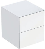 GEBERIT ONE Seitenschrank mit 2 Schubladen, 45 x 49,2 x 47 cm, weiß hochglänzend