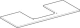 Geberit ONE Waschtischplatte 120 cm Marmoroptik weiß matt mit Ausschnitt für Aufsatzwaschtisch