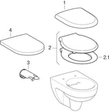 Geberit Renova Wand-WC Tiefspüler Rimfree spülrandlos weiß 4,5 l