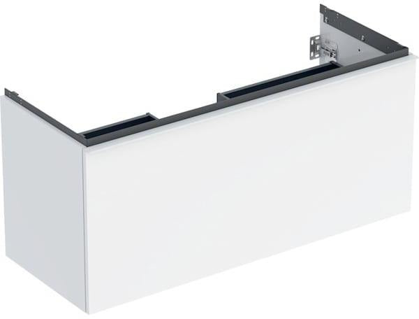 Geberit Acanto Waschtischunterschrank 120 cm Nussbaum mit Schublade und Innenschublade