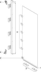 GEBERIT ONE Walk-in-Duschwand 139x200 cm, rahmenlos, 8 mm Sicherheitsglas