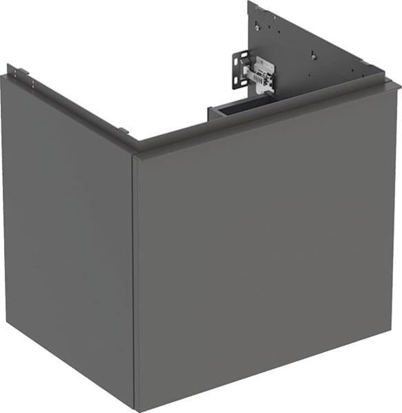 Geberit Acanto Waschtischunterschrank 60 cm – 1 Schublade, 1 Innenschublade, weiß hochglänzend/Glas