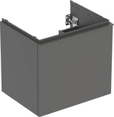 Geberit Acanto Waschtischunterschrank 60 cm – 1 Schublade, 1 Innenschublade, weiß hochglänzend/Glas