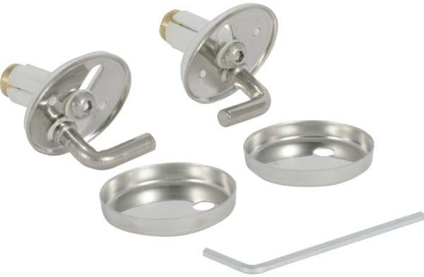 GEBERIT Set Scharniere für WC-Sitz Eurotrend – 2 Stück Edelstahl inkl. Innensechskantschlüssel