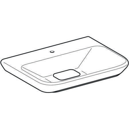 Geberit Waschtisch MYDAY 650x480mm ohne Überlauf mit Hahnloch weiß KeraTect