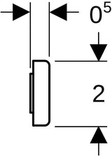 GEBERIT Magnethalter ONE selbstklebend 10 x 2 x 0,5 cm