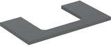 Geberit ONE Waschtischplatte 75x3x47 cm weiß hochglänzend mit mittigem Ausschnitt für Aufsatzwaschtisch