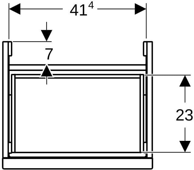 Geberit Acanto Unterschrank für Handwaschbecken, 45 cm, 1 Schublade, weiß matt – wandhängend