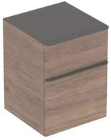 Geberit Smyle Seitenschrank 45x60x47 cm, weiß hochglänzend, 2 Schubladen, wandhängend