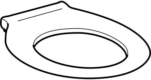 Geberit Renova Comfort WC-Ring barrierefrei antibakteriell weiß Befestigung von oben