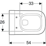 Geberit Tiefspül-WC MYDAY Rimfree wandhängend 6 l weiß mit KeraTect – spülrandlos