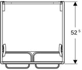 GEBERIT Renova Comfort Waschtischunterschrank 53 cm, 2 Türen, weiß matt, wandhängend