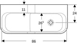 Geberit Bambini Spiel- und Waschlandschaft 900 mm, 2 Waschplätze, ohne Hahnloch, grün
