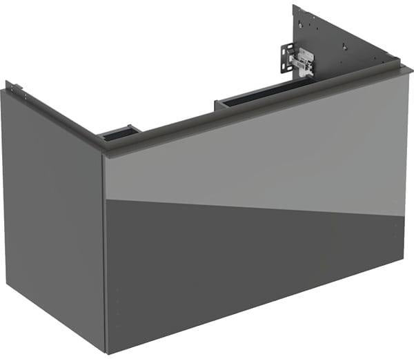 Geberit Acanto Waschtischunterschrank 90 cm, weiß hochglänzend, 1 Schublade + Innenschublade