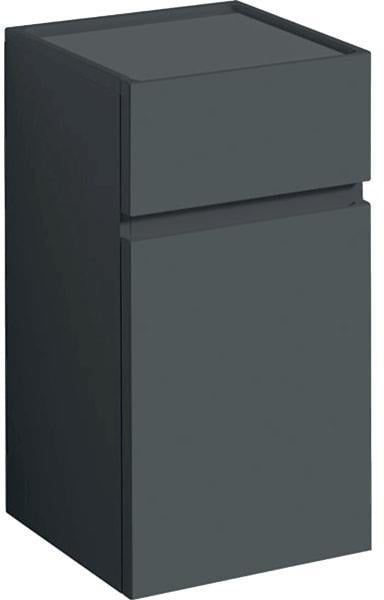 Geberit Renova Plan Seitenschrank 39x70x36 cm Nussbaum hickory hell – 1 Tür, 1 Schublade, Soft-Close