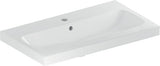 Geberit iCon Light Waschtisch 75x42 cm, verkürzte Ausladung, mit Hahnloch und Überlauf, weiß