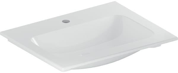 Geberit iCon Möbelwaschtisch 60x48 cm mit Hahnloch, ohne Überlauf, weiß