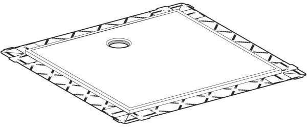 GEBERIT Setaplano Duschfläche 80 x 80 cm aus Varicor, weiß-alpin, rutschhemmend