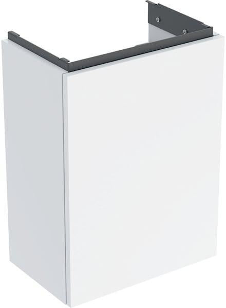 Geberit Acanto Unterschrank für Handwaschbecken, 1 Tür, weiß hochglänzend, Push-to-open
