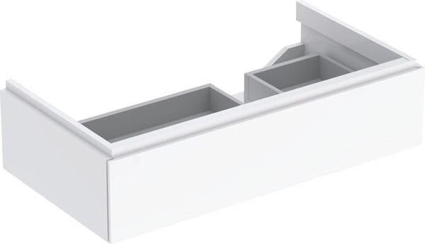 Geberit Xeno2 Unterschrank 88 cm für Waschtisch, greige matt, mit Schublade und LED-Beleuchtung