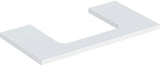 Geberit ONE Waschtischplatte 75x3x47 cm weiß hochglänzend mit mittigem Ausschnitt für Aufsatzwaschtisch
