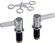 GEBERIT Set Scharniere abnehmbar 2 Stück verchromt für WC-Sitz
