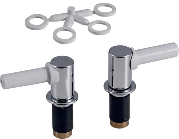 GEBERIT Set Scharniere abnehmbar 2 Stück verchromt für WC-Sitz