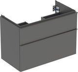 Geberit iCon Waschtischunterschrank 88,8 cm, 2 Schubladen, weiß hochglanz – wandhängend, vormontiert