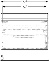 Geberit Renova Plan Unterschrank für Möbelwaschtisch, 1 Schublade, Nussbaum hickory hell, 53,8 cm