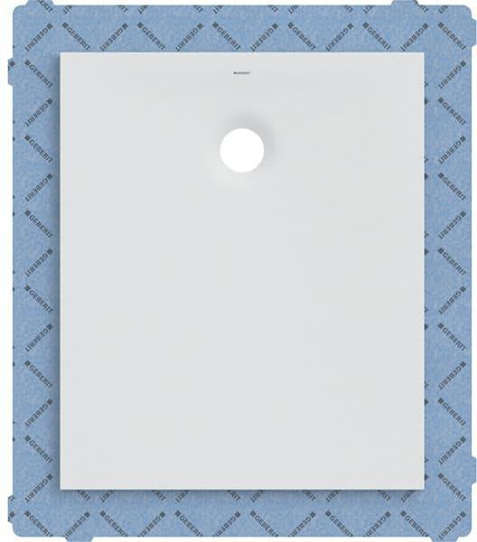 GEBERIT Olona Duschwanne 90 x 75 cm rechteckig, Mineralguss, weiß matt, mit Dichtvlies